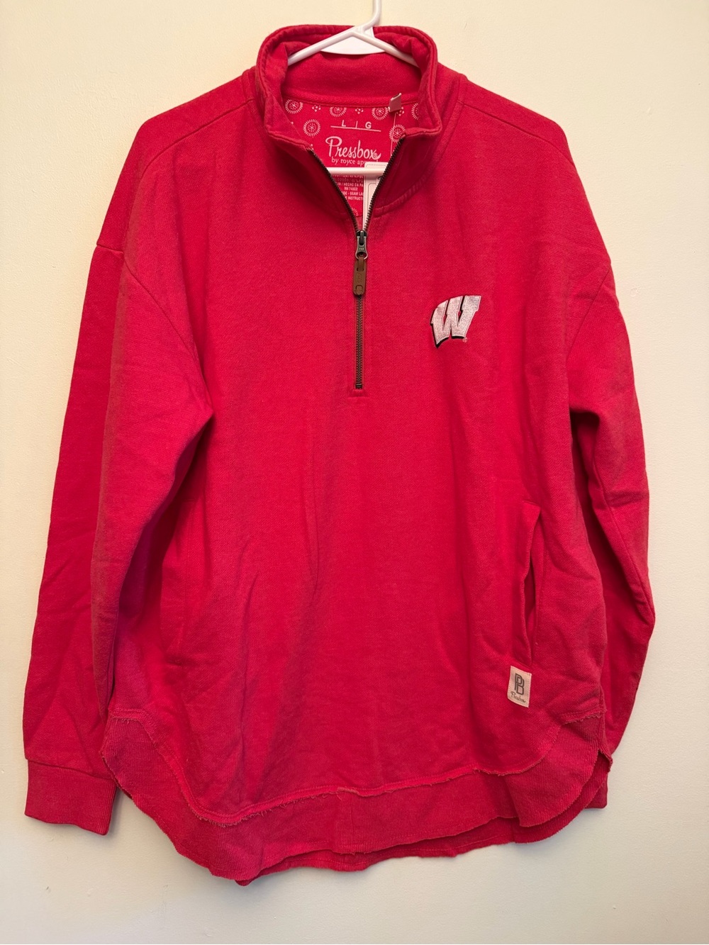 Pressbox Wisconsin Badgers Women’s Quarter Zip Sweatshirt